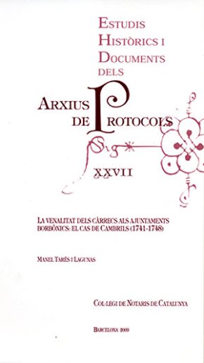 Manel Tarés publica un article dhistòria cambrilenca a la revista acadèmica del col·legi de Notaris de Catalunya