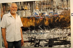 El pintor Joan Ferrer porta fins a la sala Àgora els paisatges abstractes del Berguedà i de Cambrils