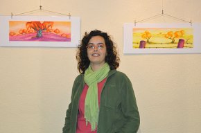 La pintora gironina Laura Reixach porta els seus "Arbres" de colors a l'Espai El Pati