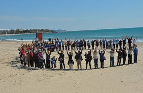 La platja del Regueral escenari de la gravació del vídeo sobre les entitats i les associacions locals