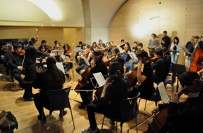 La Cripta de l'Ermita acull un concert de corda amb orquestres de quatre escoles de música