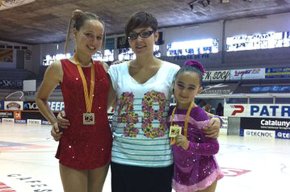 Cristina Lahera i Laura Martínez pujen al podi en les finals territorials i el Trofeu Diputació de patinatge Artístic