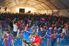 Eufòria i festa culer a Cambrils per la consecució de la Champions 
