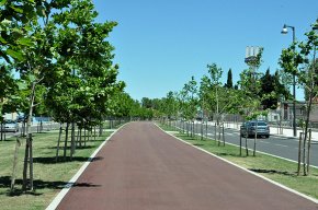 S'asfalta el passeig central del tram remodelat de l'antiga N-340