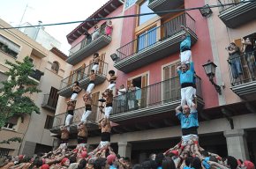 Castells de vuit i de set a la diada castellera de la Festa Major