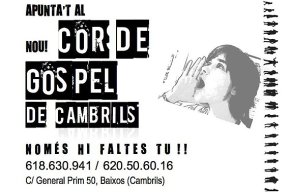 L'Associació de Músics de Cambrils obre les inscripcions per crear un cor de gospel