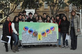 El cartell presentat per un grup d'alumnes de 4t d'ESO del col·legi Cardenal Vidal i Barraquer, finalista del concurs Pinta La Marató de TV3