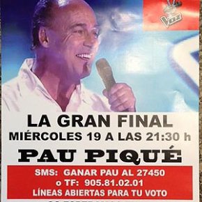 Aquesta nit s'instal·larà una pantalla gegant a l'Ateneu Juvenil per seguir la final del programa "La Voz" i donar suport a Joan Pau Piqué