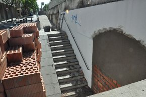 Es tapia el pas de vianants subterrani de l'antiga N-340 