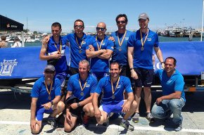 L'equip veterà masculí dels vogadors Vent d'Estrop aconsegueix la medalla de plata al Campionat d'Espanya de Llaüt Mediterrani