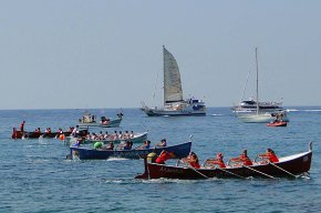 Set podis per als Vogadors de Cambrils a la segona regata de la XI Lliga Catalana de Llagut