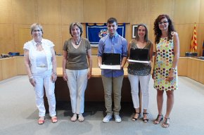 Els alumnes cambrilencs Eva Maria Antonia Bibian i Miguel Bernús reben els Premis dExcel·lència
