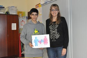 Miquel Mata, alumne del col·legi Cardenal Vidal i Barraquer, rep una menció especial del Concurs per a l'eradicació de la violència masclista
