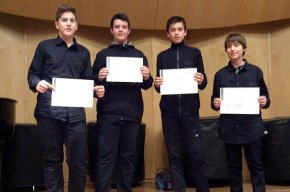 El Quartet de Saxos de lEscola Municipal de Música guanya el tercer premi del IX Concurs Higini Anglès de la Diputació de Tarragona 