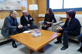 L'alcaldessa rep el nou jutge de pau, Joan Pedrell, i la nova jutgessa de pau substituta, Maria Antònia Moretó
