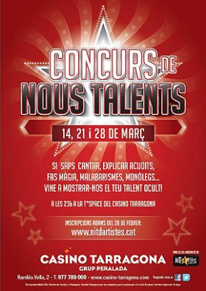 La Nit d'Artistes de Cambrils i el Casino de Tarragona organitzaran un Concurs de Nous Talents