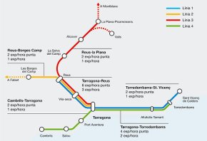 El Grup de Mobilitat Tarragona demana que es posin en funcionament les quatre línies del servei de rodalies que s'havien establert inicialment