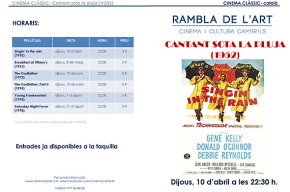 La Rambla de l'Art-Cambrils inicia, aquest mes d'abril, un cicle de cinema clàssic