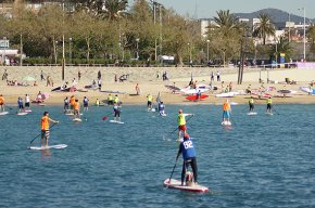 Els cambrilencs Ernest Badia i Francisco Giménez, primer i tercer, al circuit català de SUP Race
