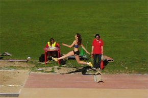 Elisa Laguna, medalla d'argent en salt de llargada als Campionats de Catalunya Universitaris
