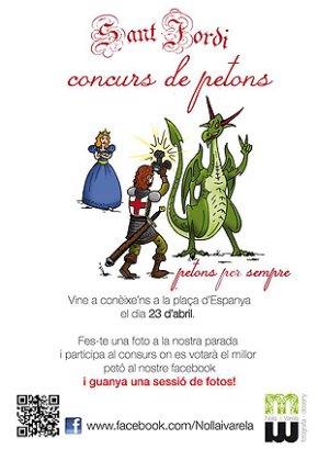 La plaça d'Espanya acollirà, demà, un concurs de petons amb motiu de la diada de Sant Jordi