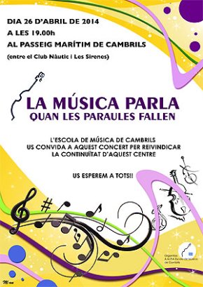 Concert per reivindicar la continuïtat de l'Escola Municipal de Música
