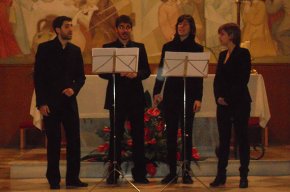 El grup vocal Quartet Mèlt ofereix el Concert de Pasqua a la parròquia de Santa Maria