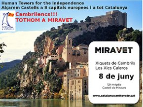 L'ANC Cambrils anima els cambrilencs a participar a la jornada castellera del proper diumenge a Miravet