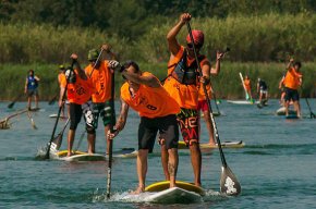 El cambrilenc Ernest Badia, virtual campió en la categoria All Round del Circuit Català de SUP Race