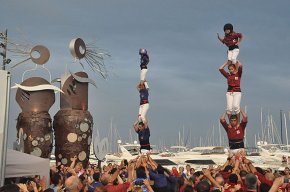 Els Xiquets de Cambrils aixequen castells de 6 a les diades de la Mare de Déu del Carme i de Pratdip