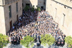 L'alcaldessa, Mercè Dalmau, present a l'acte de suport a la consulta del 9N al Palau de la Generalitat