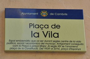 L'Ajuntament fa efectiu el canvi de nom de la plaça d'Espanya pel de plaça de la Vila