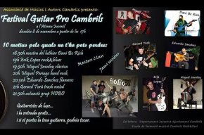 El Guitar Pro Cambrils, cita ineludible pels aficionats a la guitarra aquest proper dissabte a la tarda