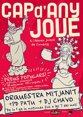 L'Orquestra Mitjanit a més de PD Patu i DJ Chavo, protagonitzarà el Cap d'Any Jove d'enguany