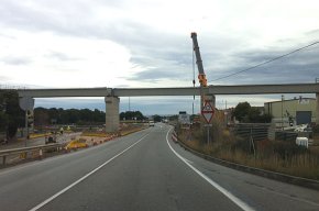 Es completen les obres del viaducte a l'alçada de la carretera de Montbrió
