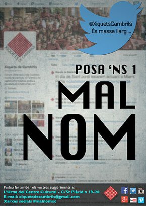 Els Xiquets de Cambrils busquen un "Malnom" per utilitzar a les xarxes socials