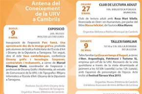 Arrenquen els actes de lAntena del Coneixement per a l'últim trimestre del curs