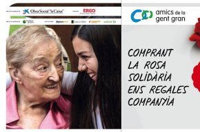 Roses Contra lOblit, campanya solidària dels Amics de la Gent Gran amb motiu de la diada de Sant Jordi