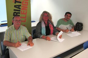 La Teca Teatre, els Amics de la Sardana i l'Associació de Cornetes i Tambors Verge del Camí s'adhereixen al Voluntariat per la Llengua
