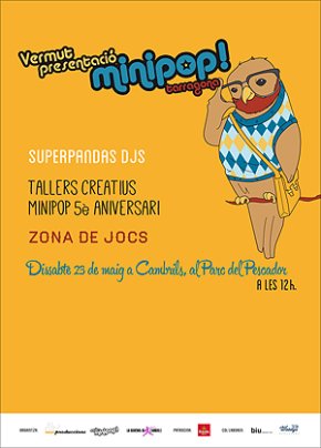 El festival familiar Minipop es presentarà demà al parc del Pescador