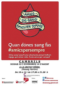Cambrils acull avui i demà una nova campanya de donació de sang