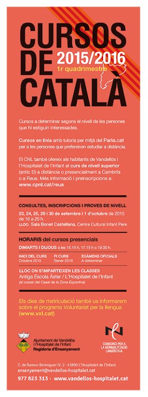 El període de matrícula per als cursos de català a lHospitalet de lInfant sobre demà   