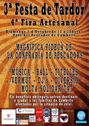 Cambrils Solidari prepara la seva 3a Festa de la Tardor i 4a Fira Artesanal, al parc del Pescador
