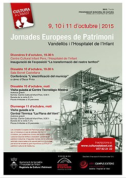Exposició, conferència i visites guiades dins les Jornades Europees de Patrimoni a Vandellòs i l'Hospitalet de l'Infant