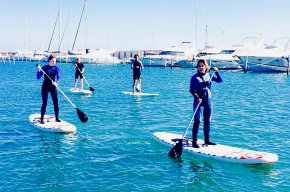 Periodistes russos visiten l'Estació Nàutica de la Costa Daurada