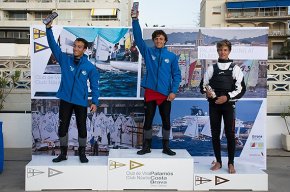 Marcelo Cairo i Albert Carcellé, del CN Cambrils, copen els dos primers llocs en Làser 4.7 en la 24a regata Vila de Palamòs