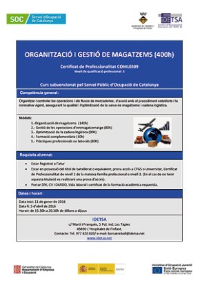 El Viver d'Empreses de Vandellòs i l'Hospitalet de l'Infant oferirà un curs de formació ocupacional