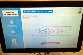 Els votants podran consultar quina és la seva mesa electoral a través duna pantalla tàctil a lHospitalet de lInfant
