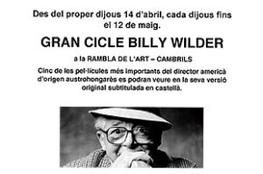 La Rambla de l'Art dedica un cicle de cinema clàssic al director Billy Wilder