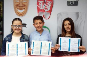 Tres alumnes de l'escola La Bòbila, finalistes del concurs de dibuix per triar la mascota dels Jocs Mediterranis 2017